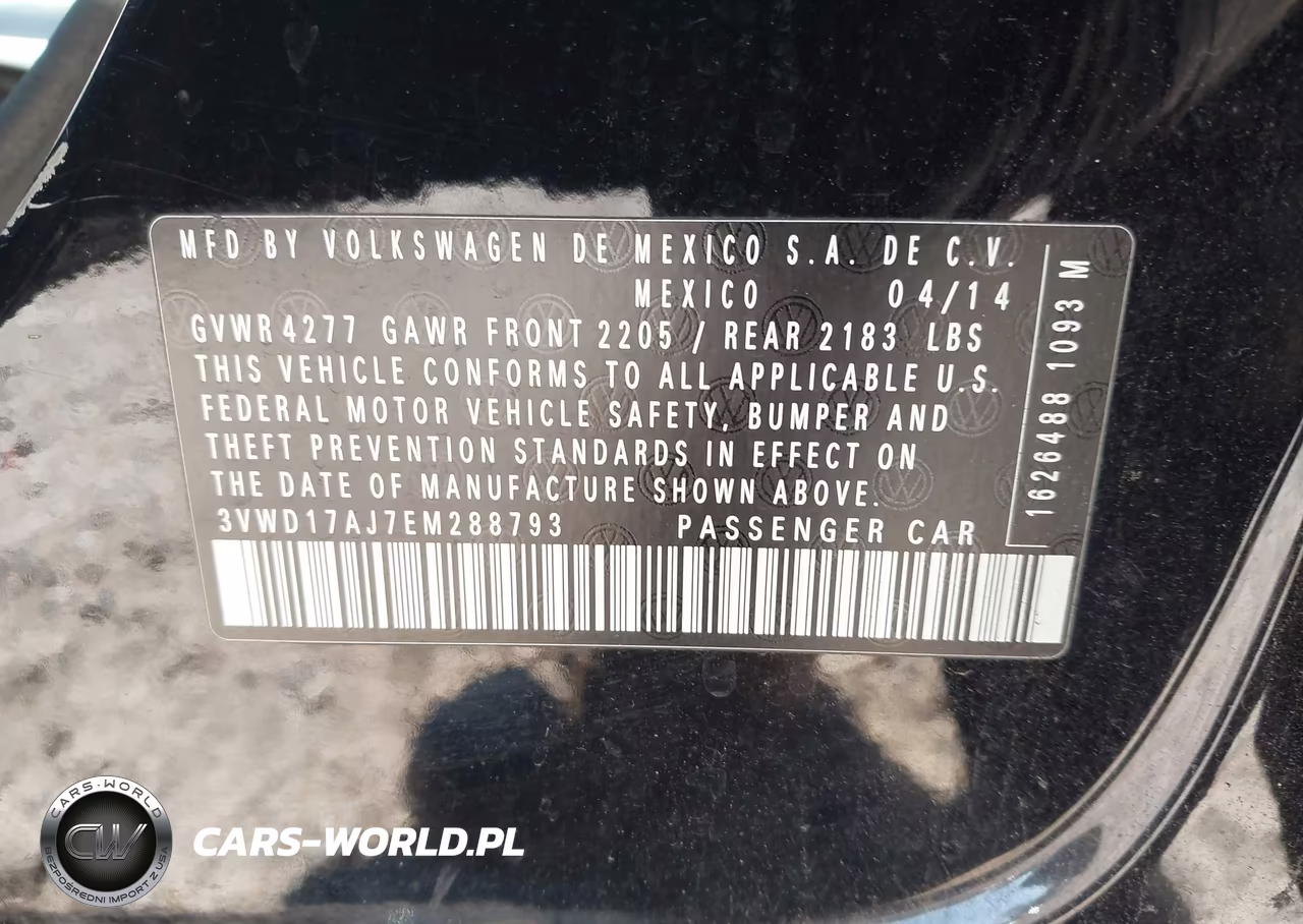 2014 Volkswagen Jetta 1.8T Se VIN:3VWD17AJ7EM288793 - 9