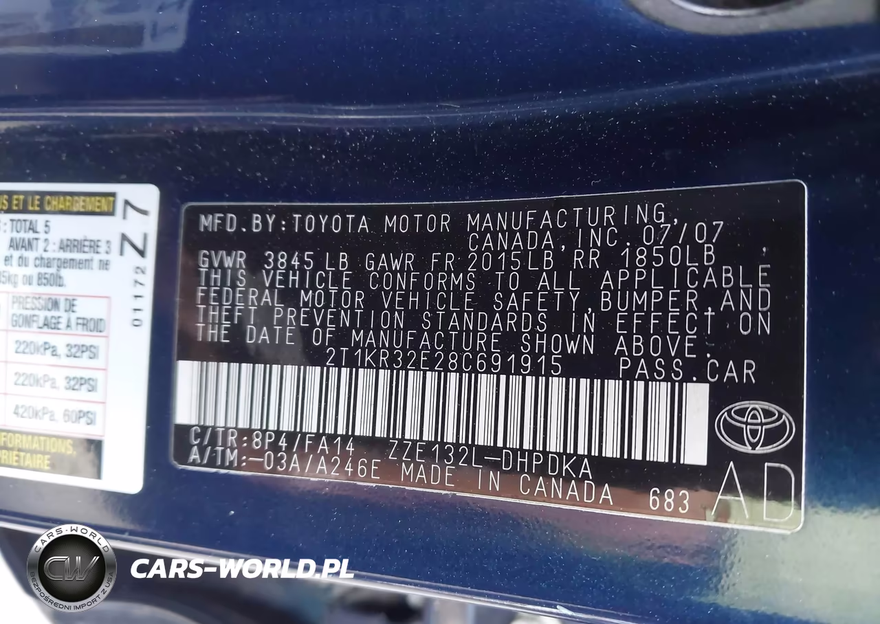 2008 Toyota Matrix VIN:2T1KR32E28C691915 - 9