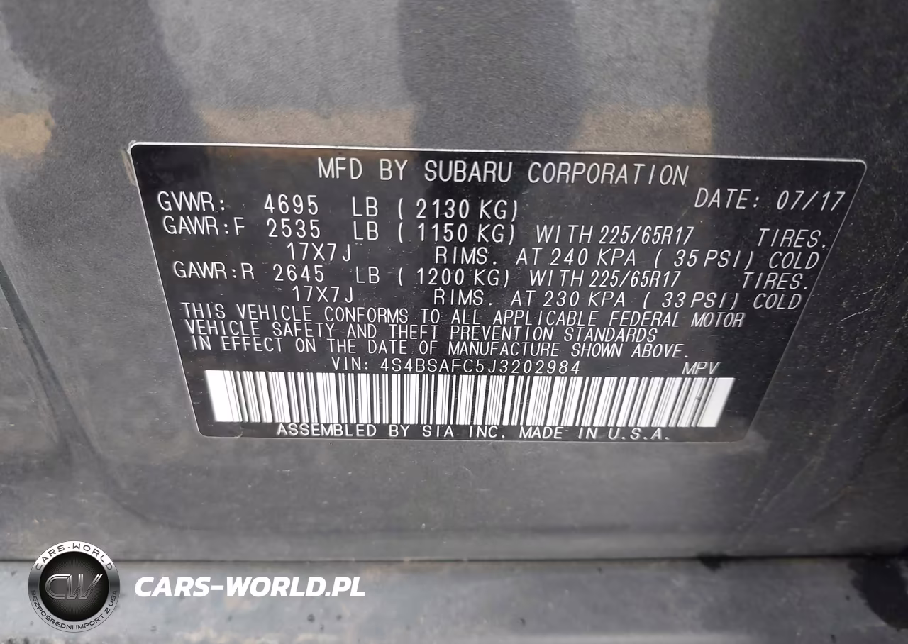 2018 Subaru Outback 2.5I Premium VIN:4S4BSAFC5J3202984 - 9