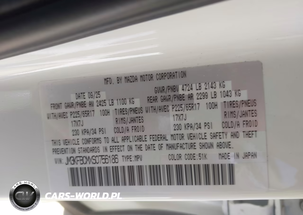 2025 Mazda Cx-5 2.5 S Preferred VIN:JM3KFBCMXS0756186 - 9