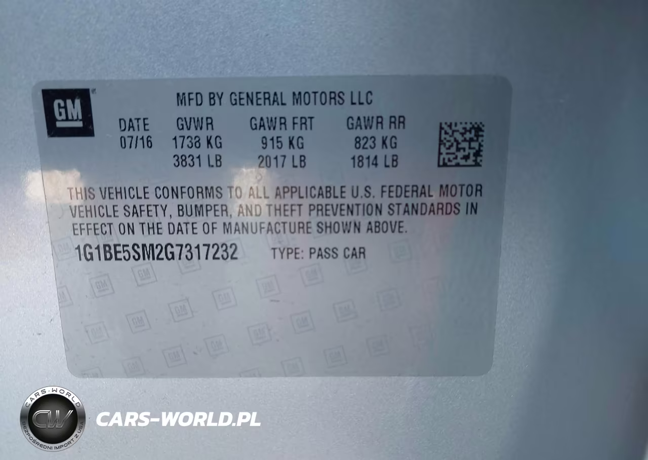 2016 Chevrolet Cruze Lt Auto VIN:1G1BE5SM2G7317232 - 9
