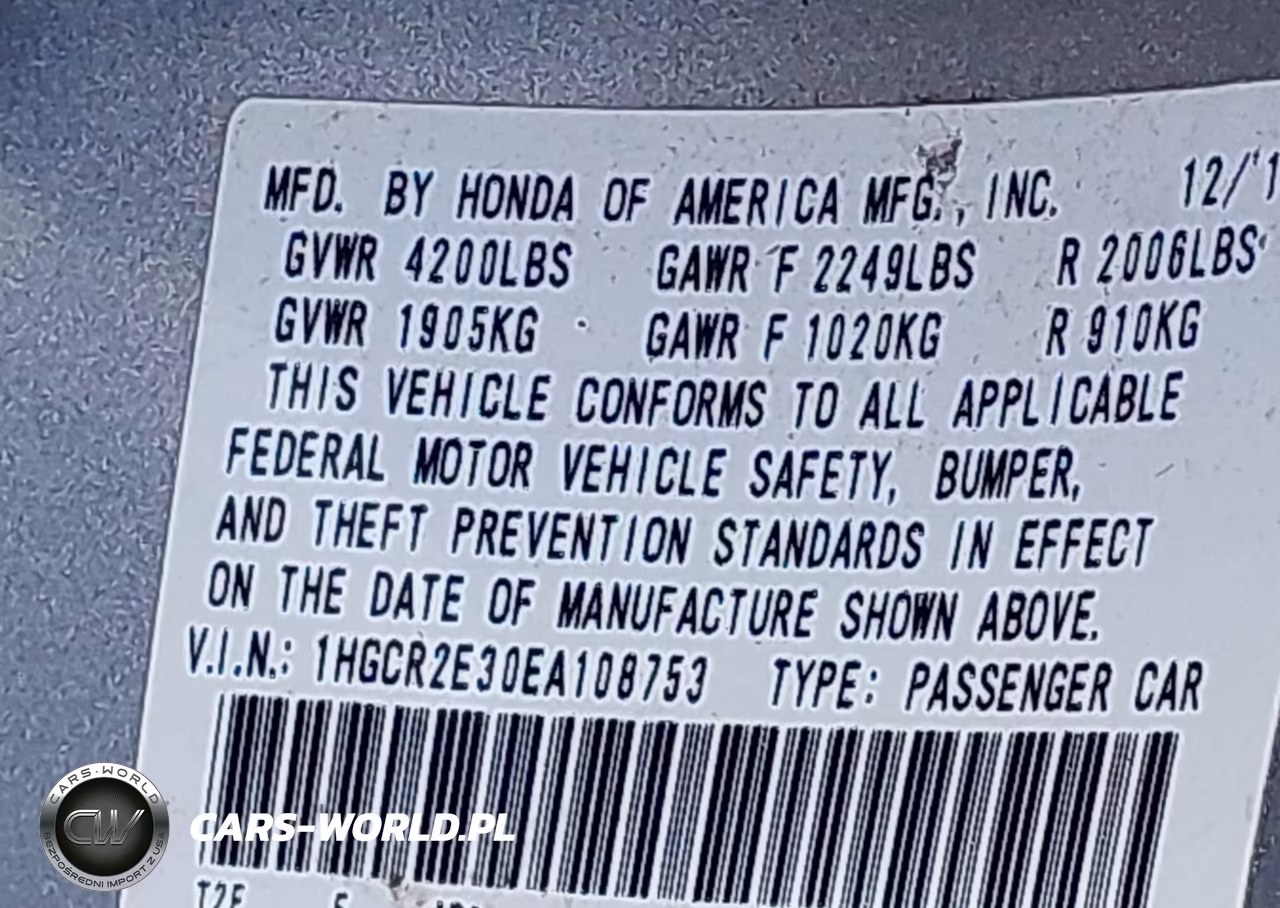 2014 Honda Accord Lx VIN:1HGCR2E30EA108753 - 9
