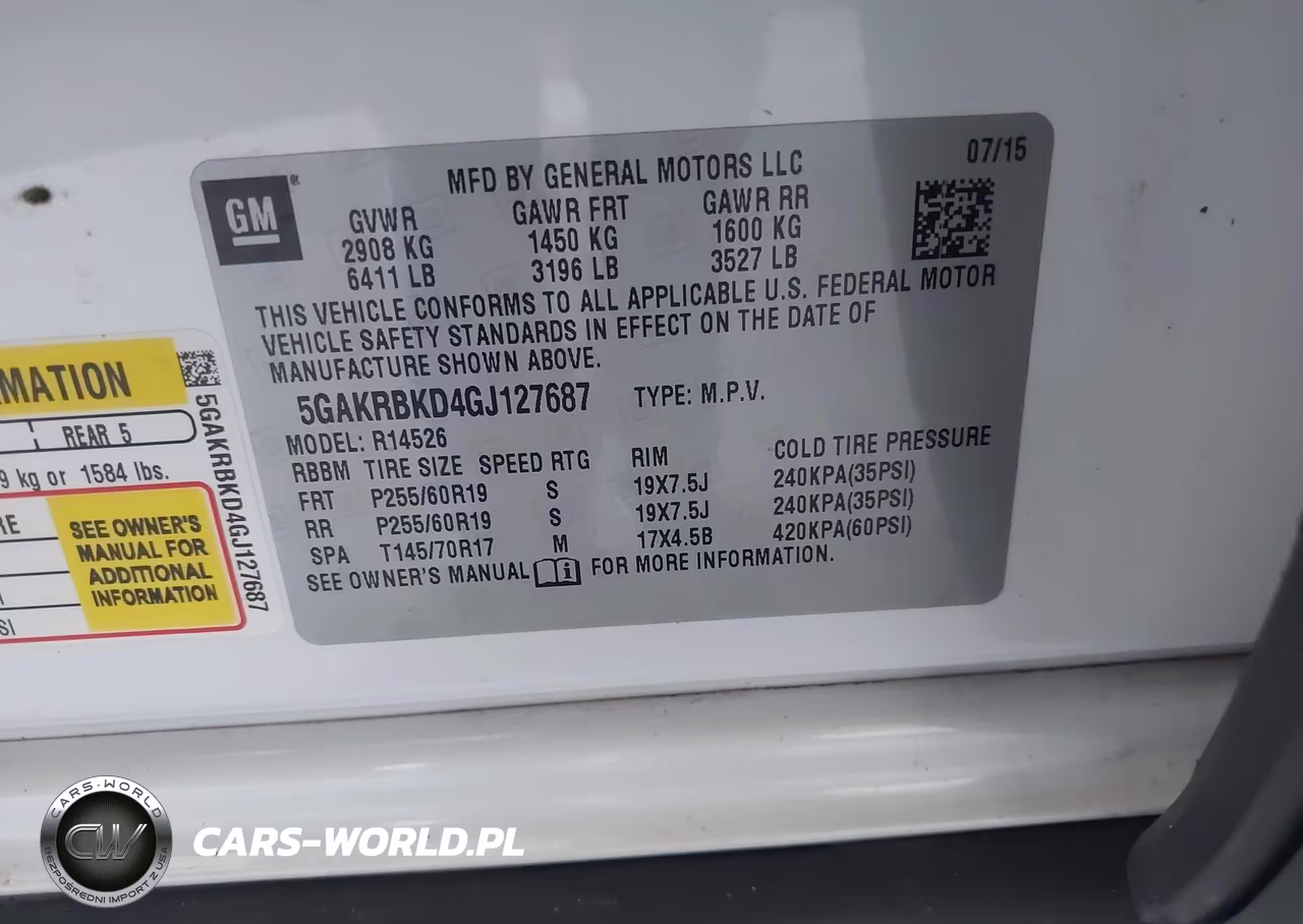 2016 Buick Enclave Leather VIN:5GAKRBKD4GJ127687 - 9