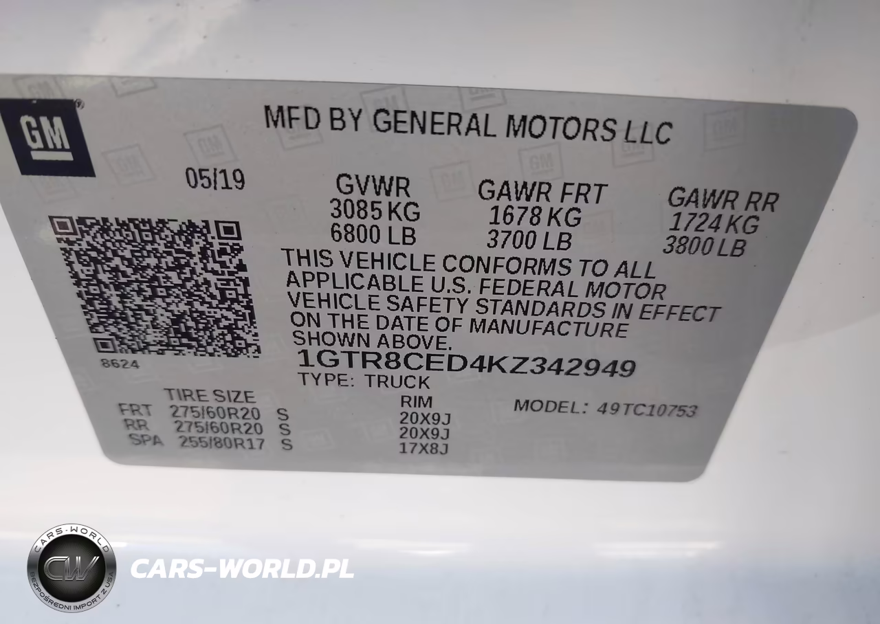 2019 GMC Sierra 1500 Elevation VIN:1GTR8CED4KZ342949 - 9