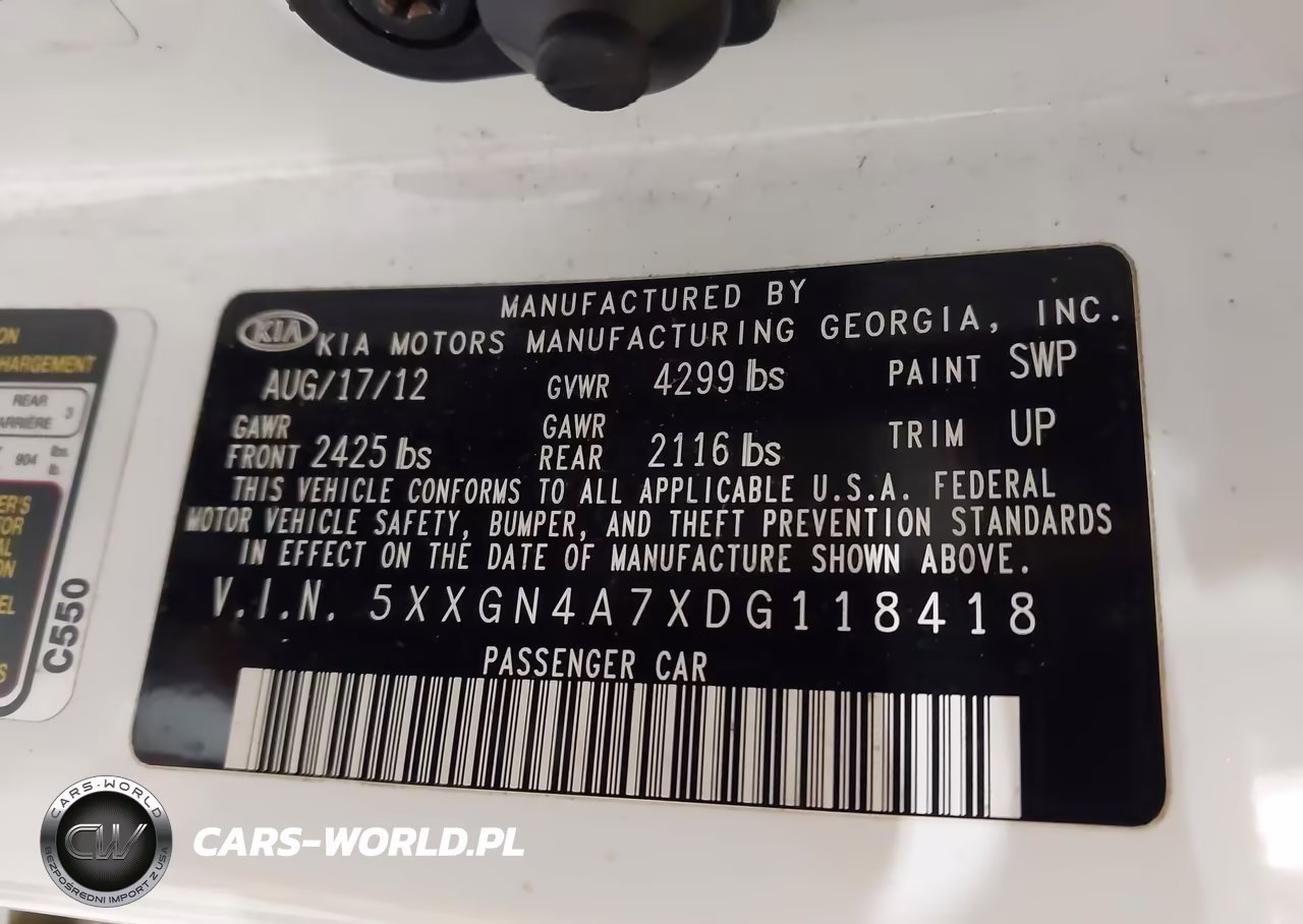 2013 Kia Optima Ex VIN:5XXGN4A7XDG118418 - 9