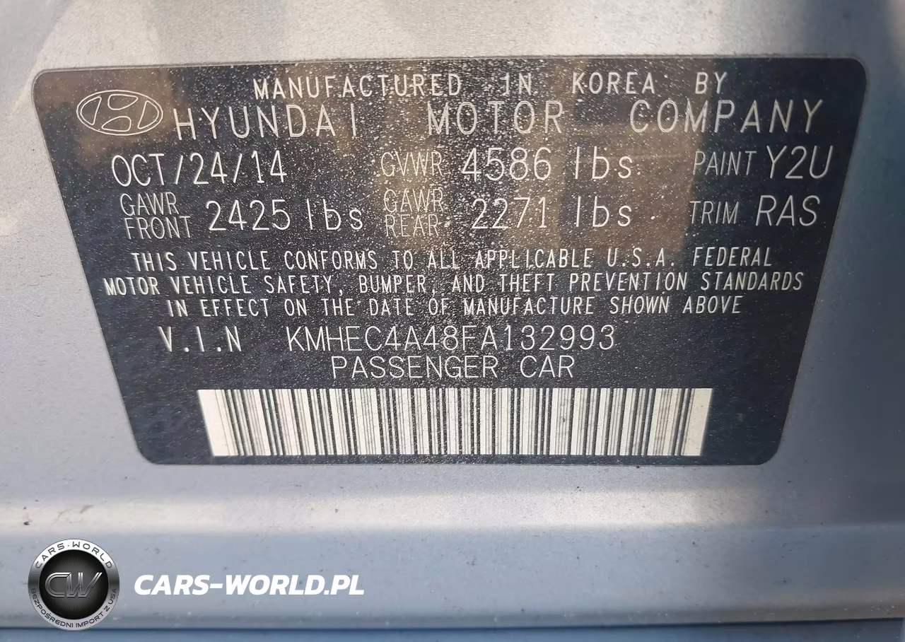 2015 Hyundai Sonata Hybrid Limited VIN:KMHEC4A48FA132993 - 9