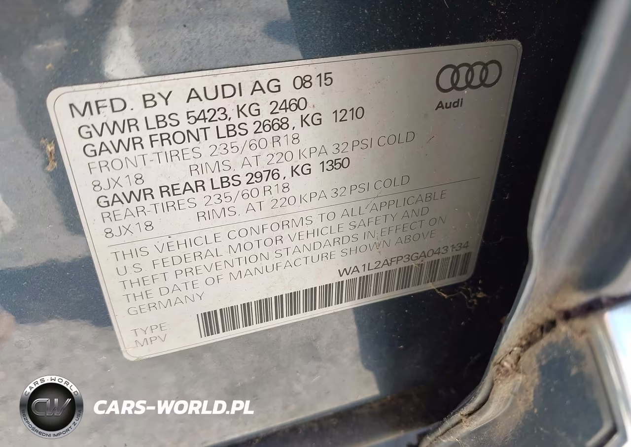 2016 Audi Q5 2.0T Premium VIN:WA1L2AFP3GA043134 - 9