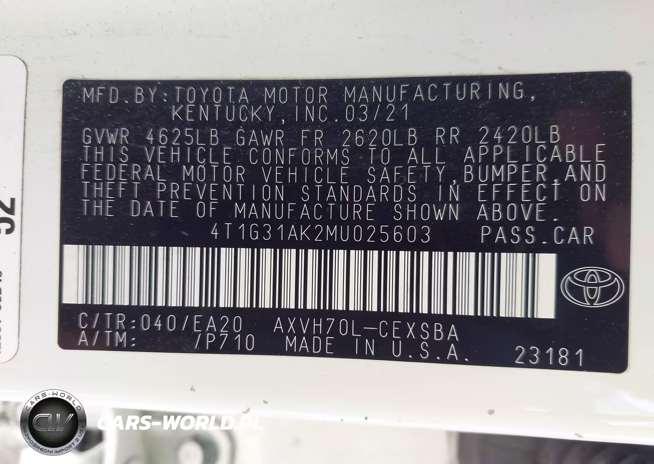 2021 Toyota Camry Se Hybrid VIN:4T1G31AK2MU025603 - 9
