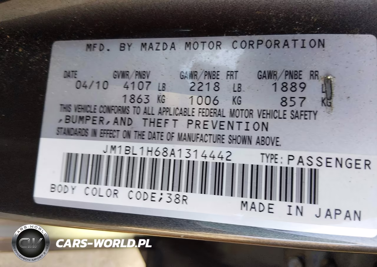 2010 Mazda Mazda3 S Sport VIN:JM1BL1H68A1314442 - 9