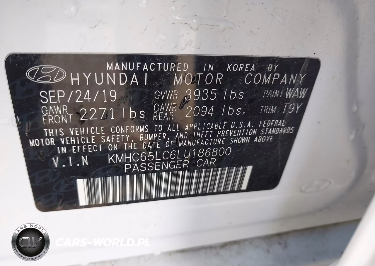 2020 Hyundai Ioniq Hybrid Blue VIN:KMHC65LC6LU186800 - 9
