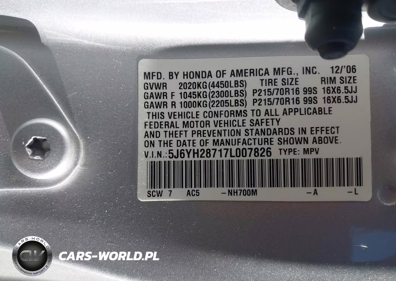 2007 Honda Element Ex VIN:5J6YH28717L007826 - 9