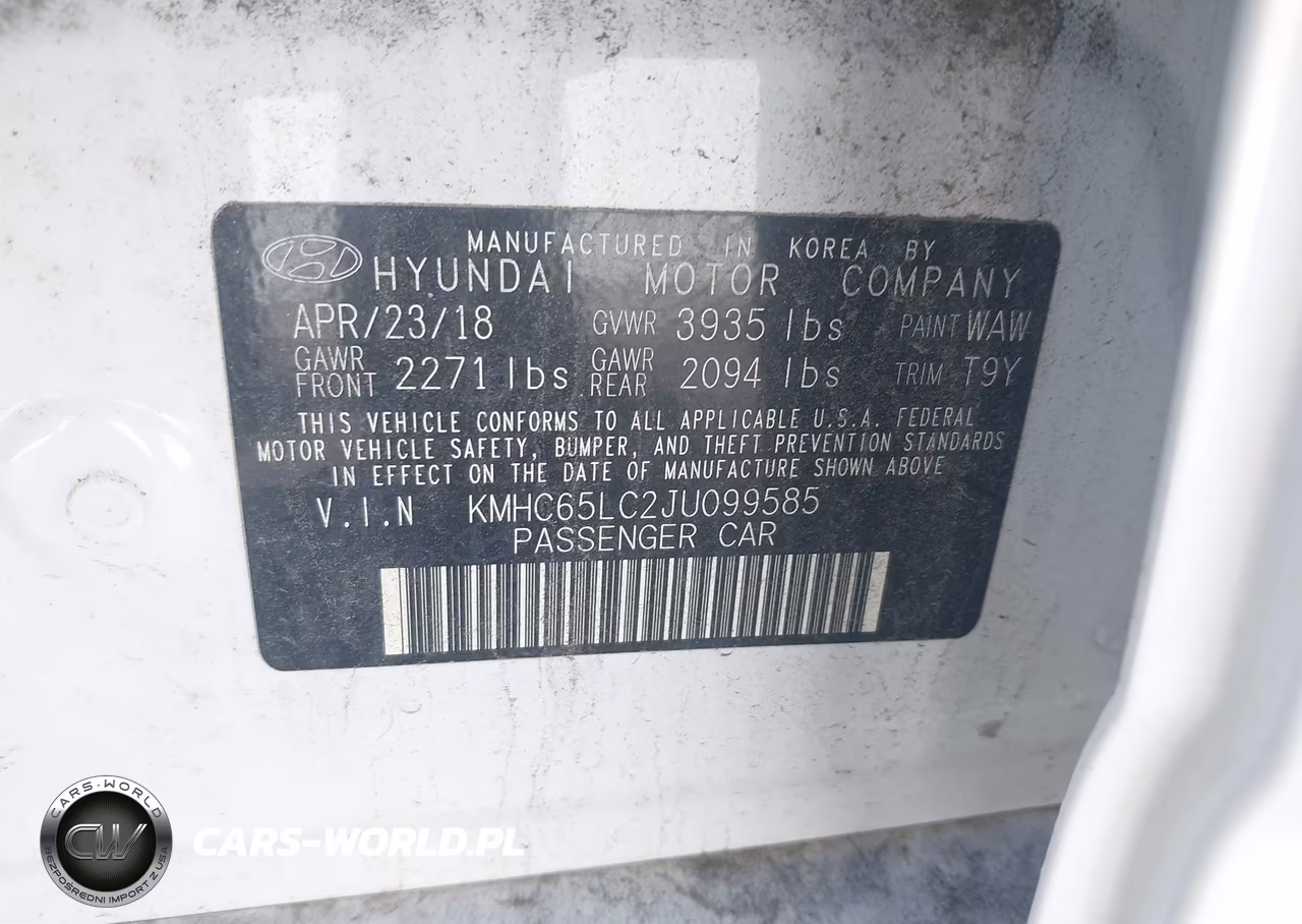 2018 Hyundai Ioniq Hybrid Blue VIN:KMHC65LC2JU099585 - 9