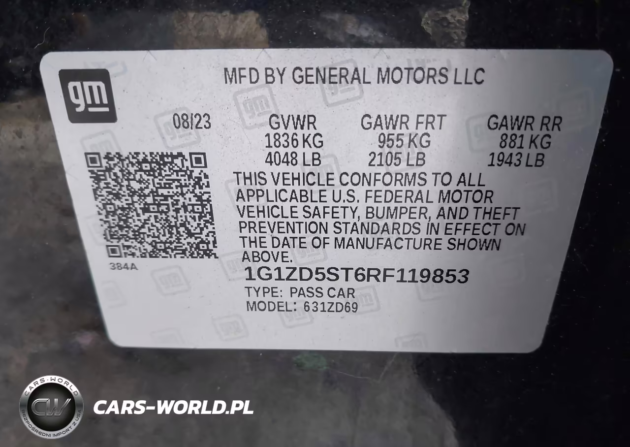 2024 Chevrolet Malibu Fwd 1Lt VIN:1G1ZD5ST6RF119853 - 9