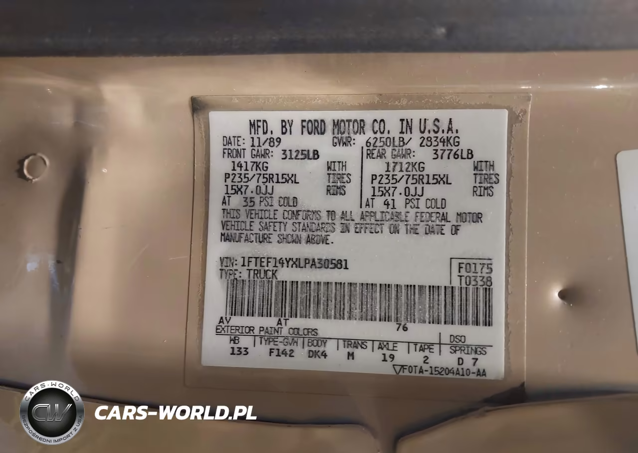 1990 Ford F150 VIN:1FTEF14YXLPA30581 - 9