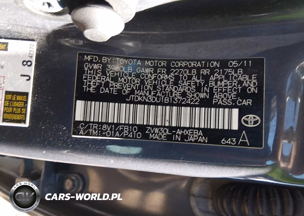 2011 Toyota Prius Three VIN:JTDKN3DU1B1372422 - 9