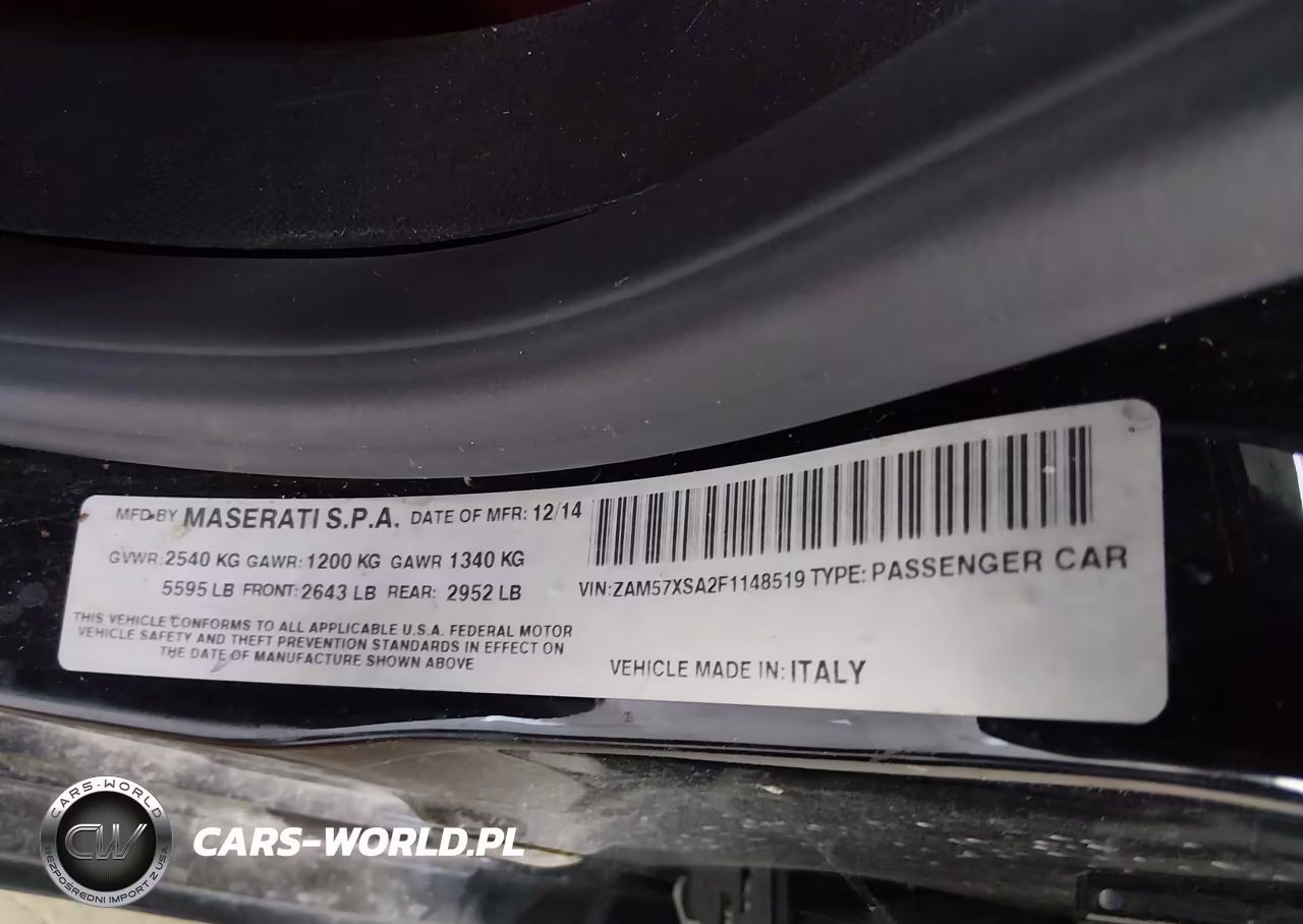 2015 Maserati Ghibli VIN:ZAM57XSA2F1148519 - 9