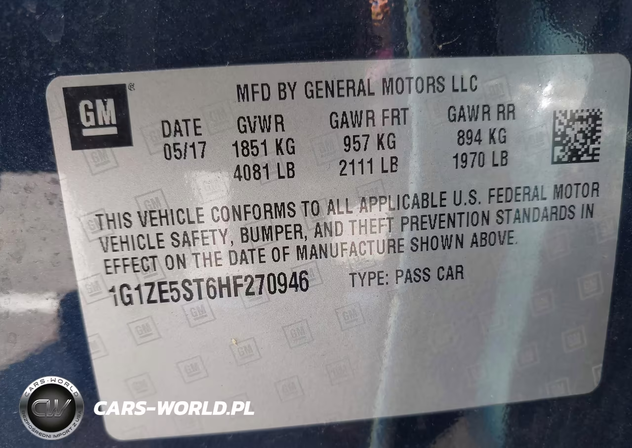 2017 Chevrolet Malibu 1Lt VIN:1G1ZE5ST6HF270946 - 9
