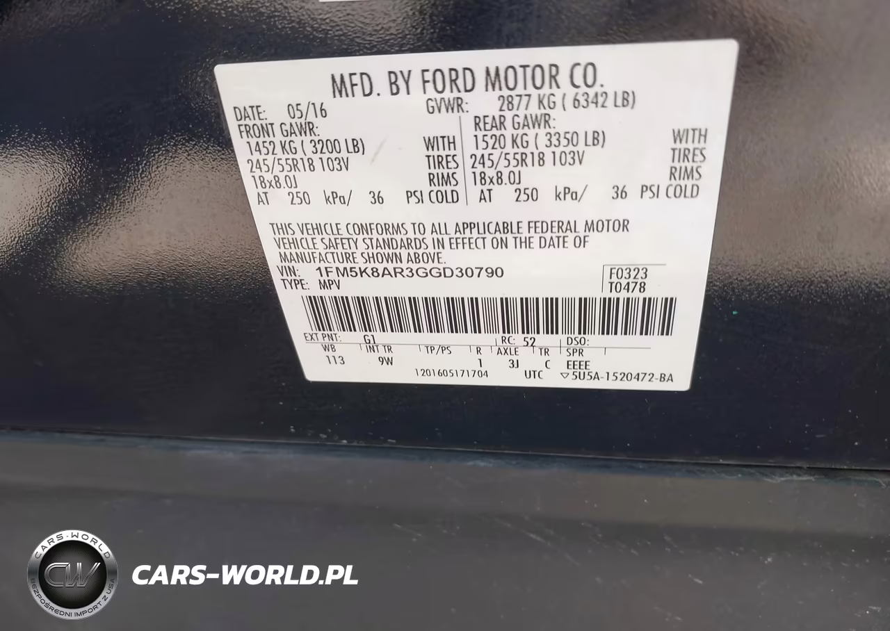 2016 Ford Utility Police Interceptor VIN:1FM5K8AR3GGD30790 - 9