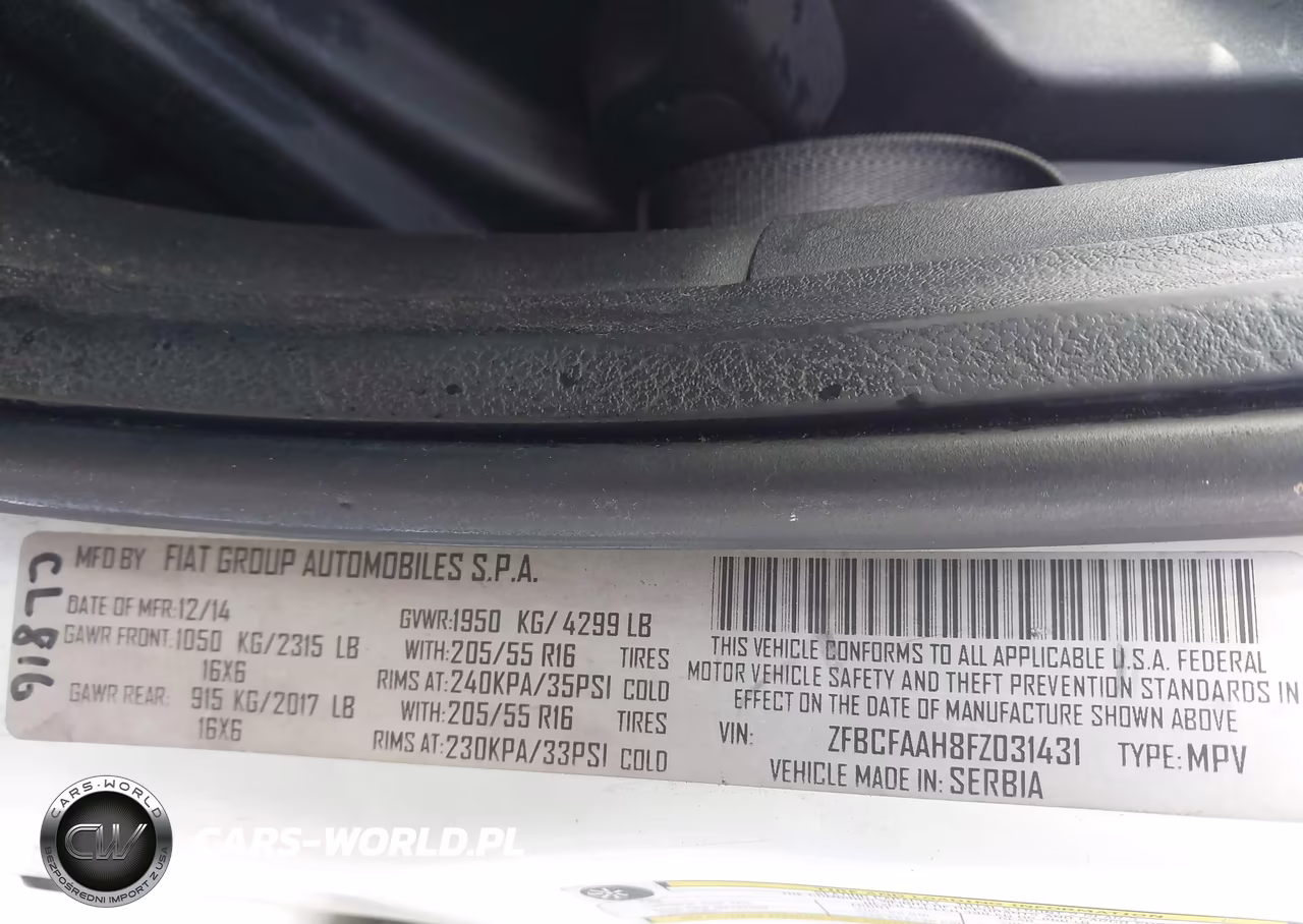 2015 Fiat 500L Pop VIN:ZFBCFAAH8FZ031431 - 9