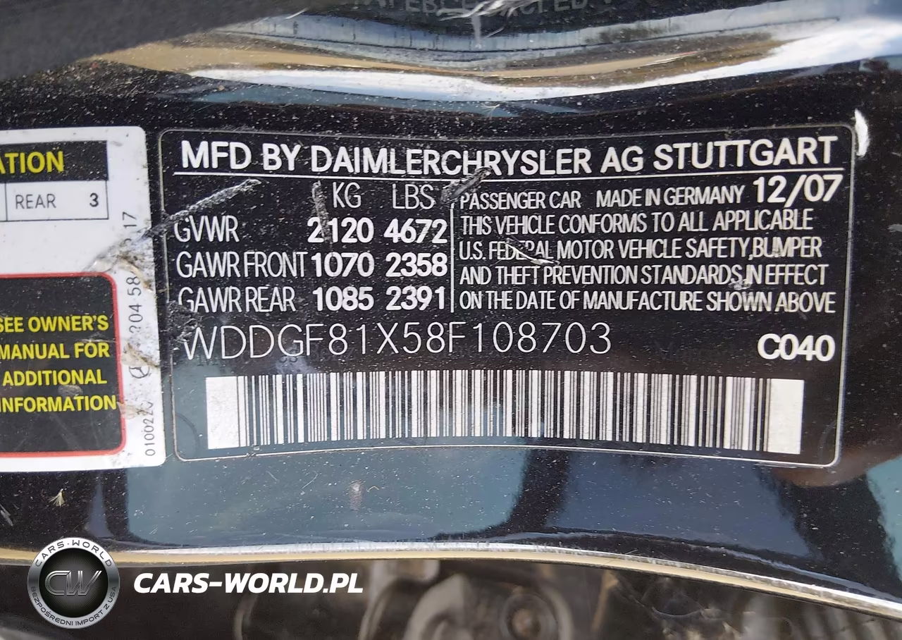 2008 Mercedes-Benz C 300 Luxury 4Matic-Sport 4Matic VIN:WDDGF81X58F108703 - 9