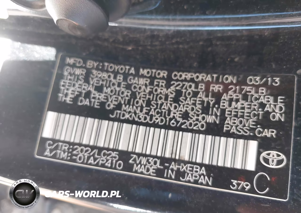 2013 Toyota Prius Three Se VIN:JTDKN3DU9D1672020 - 9