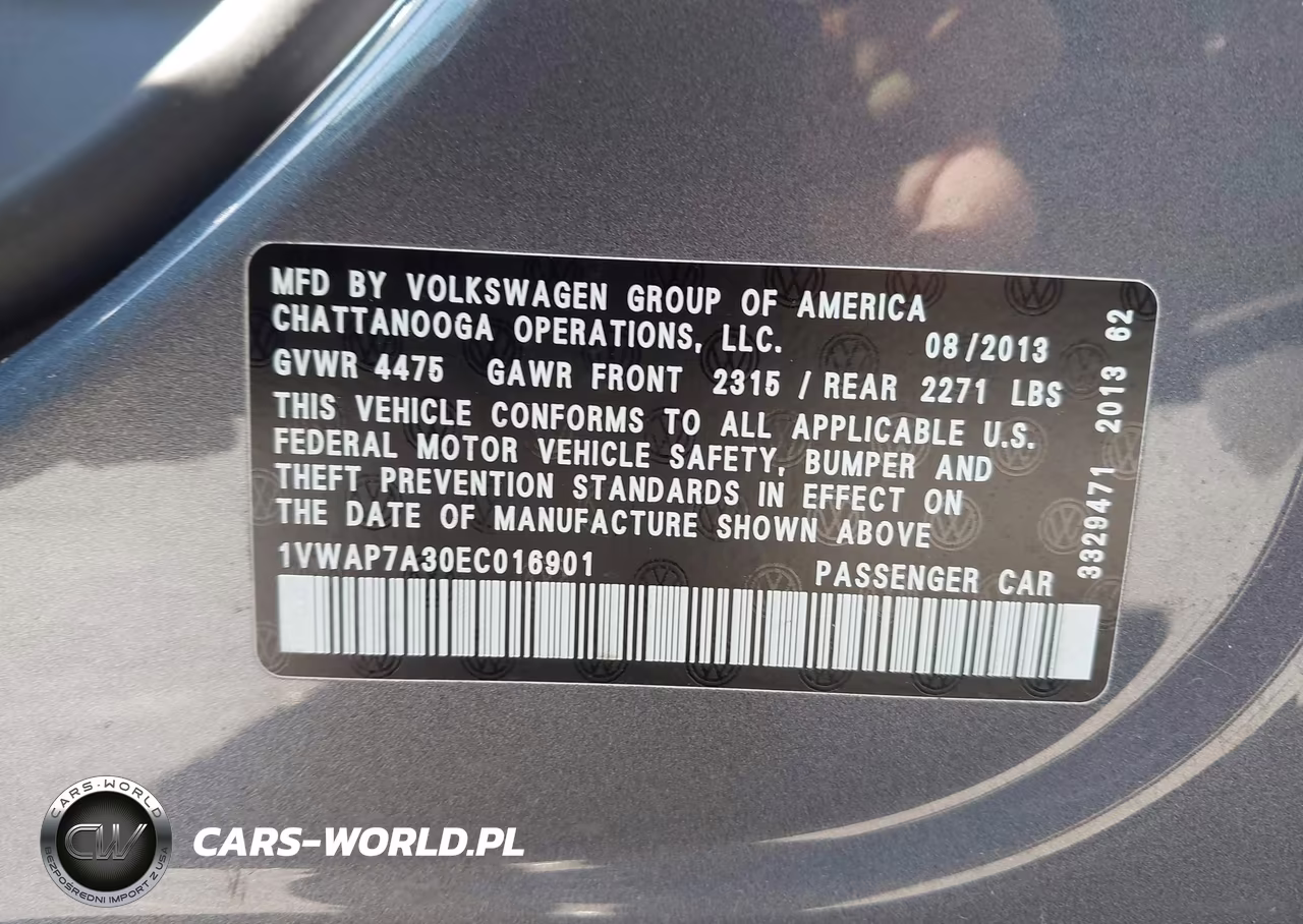 2014 Volkswagen Passat 2.5L Wolfsburg Edition VIN:1VWAP7A30EC016901 - 9