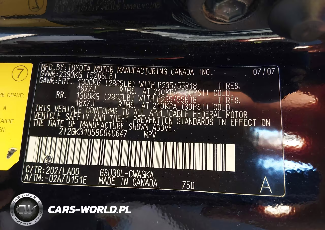 2008 Lexus Rx 350 VIN:2T2GK31U58C040647 - 9