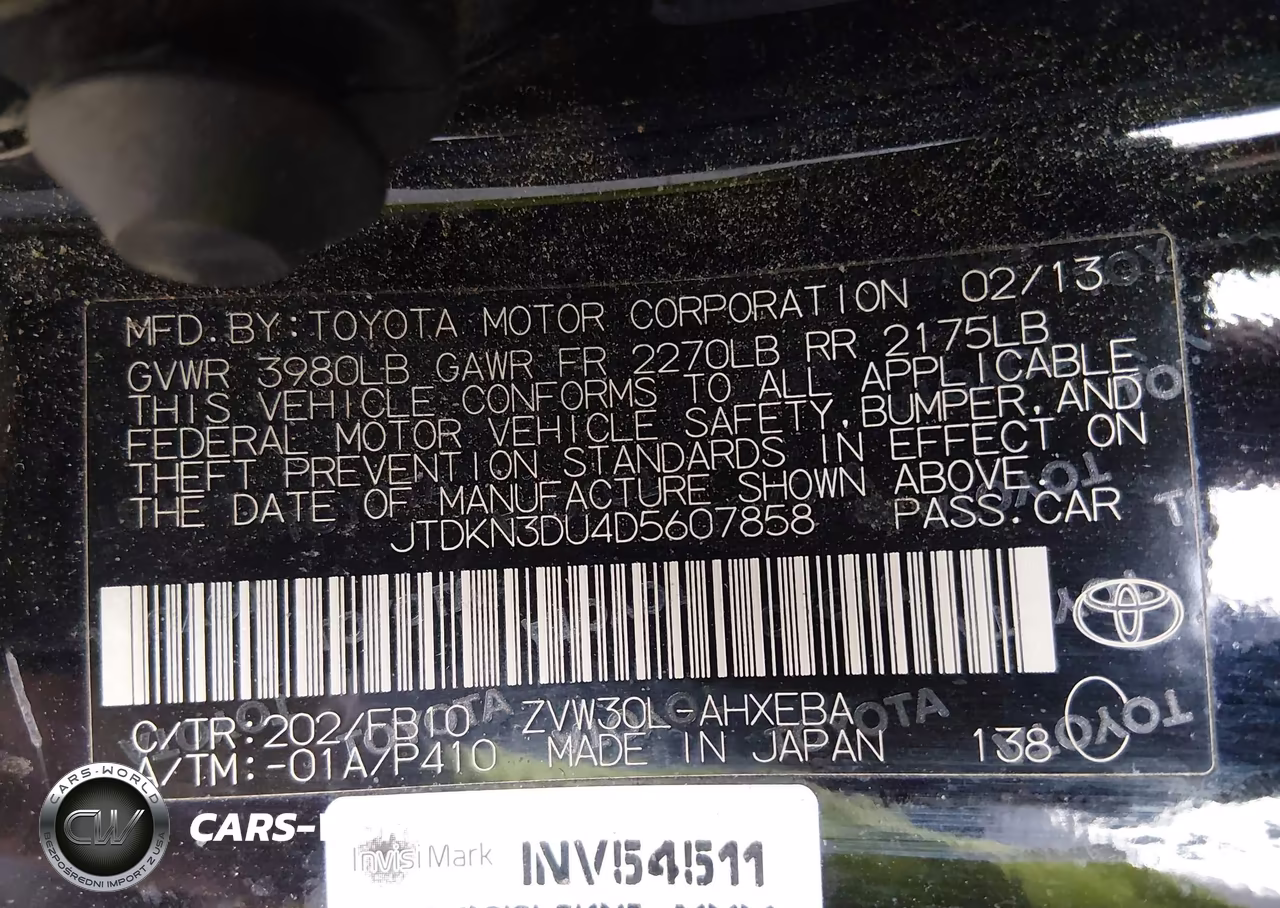 2013 Toyota Prius Three VIN:JTDKN3DU4D5607858 - 9