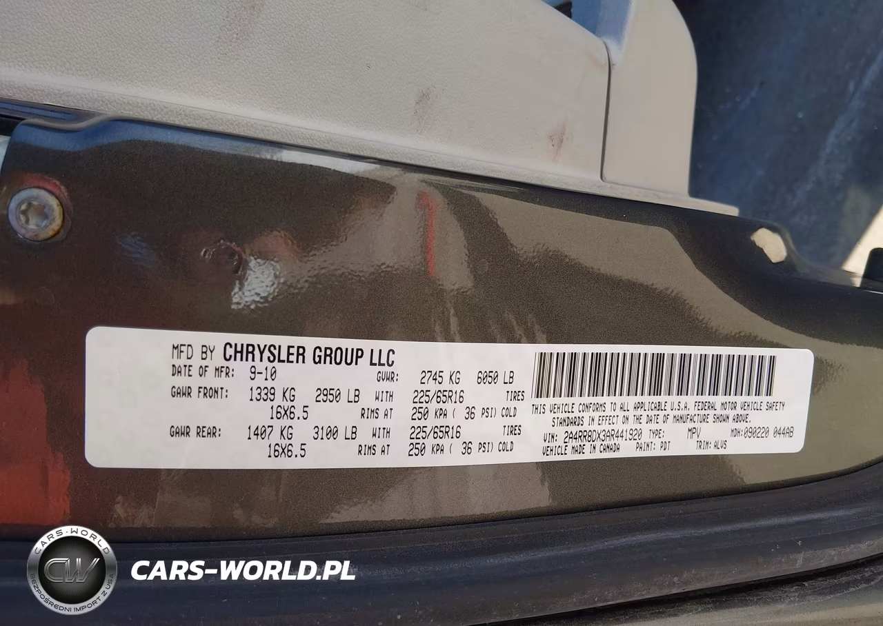 2010 Chrysler Town & Country Touring Plus VIN:2A4RR8DX3AR441920 - 9