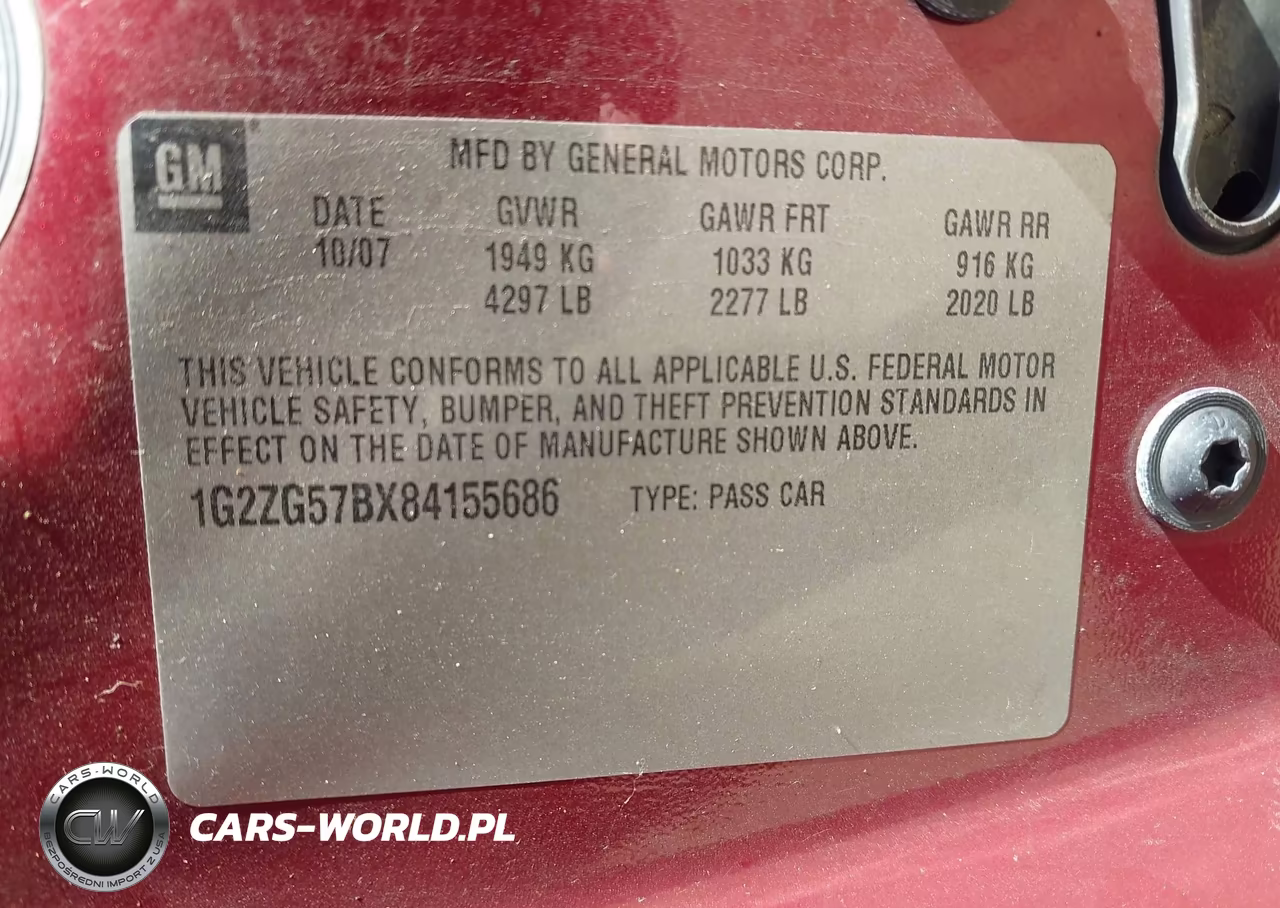 2008 Pontiac G6 VIN:1G2ZG57BX84155686 - 9