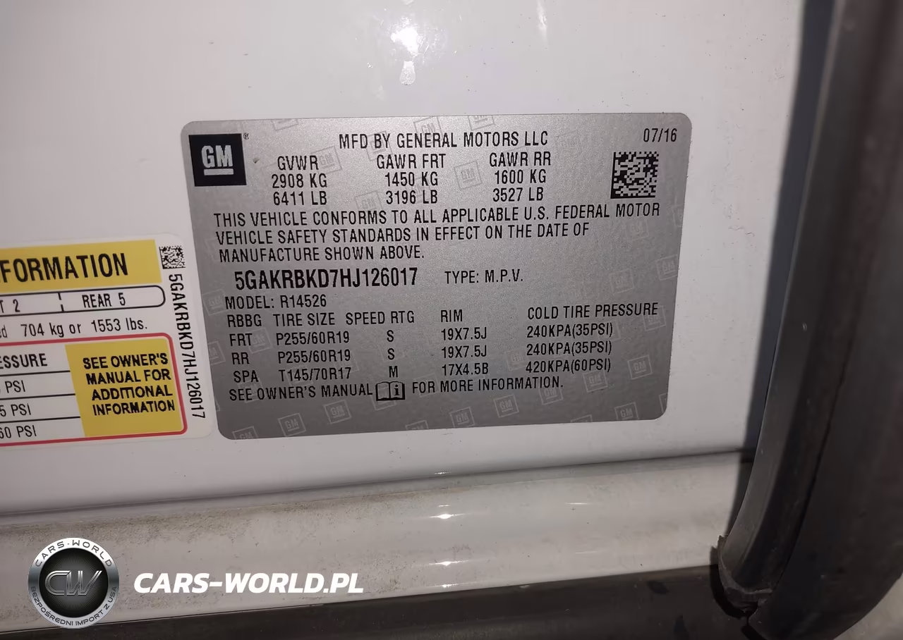 2017 Buick Enclave Leather VIN:5GAKRBKD7HJ126017 - 9