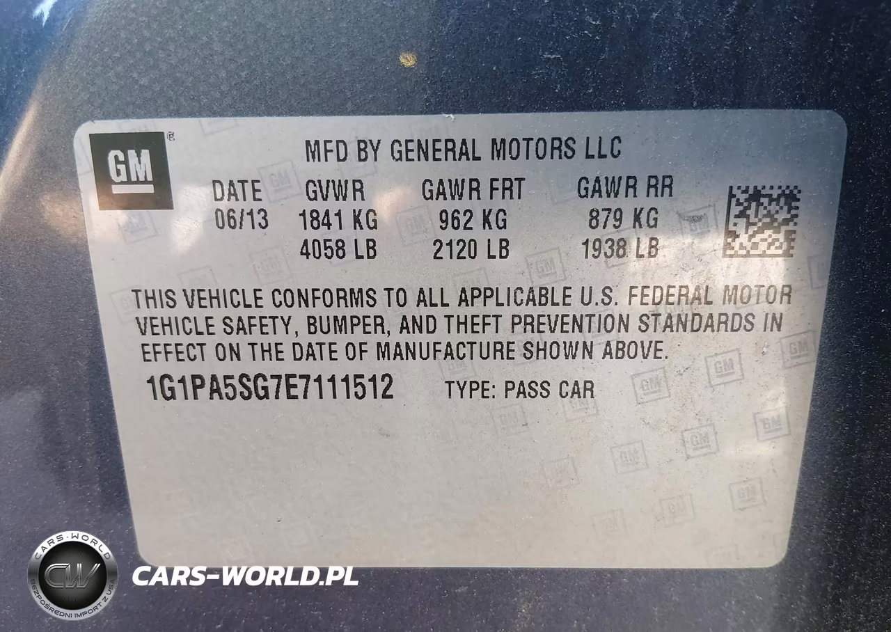 2014 Chevrolet Cruze Ls Auto VIN:1G1PA5SG7E7111512 - 9