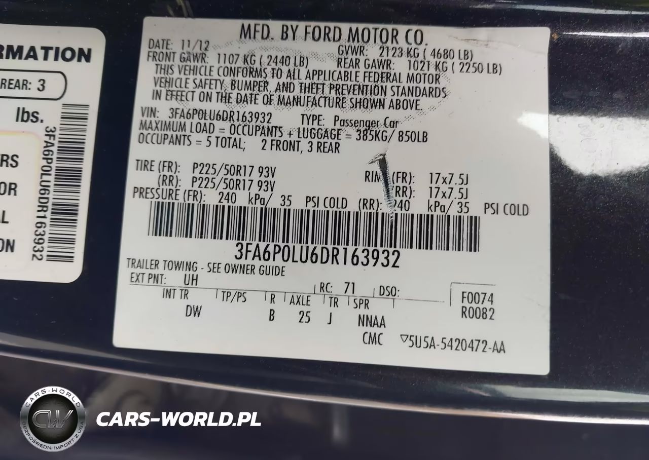 2013 Ford Fusion Hybrid Se VIN:3FA6P0LU6DR163932 - 9