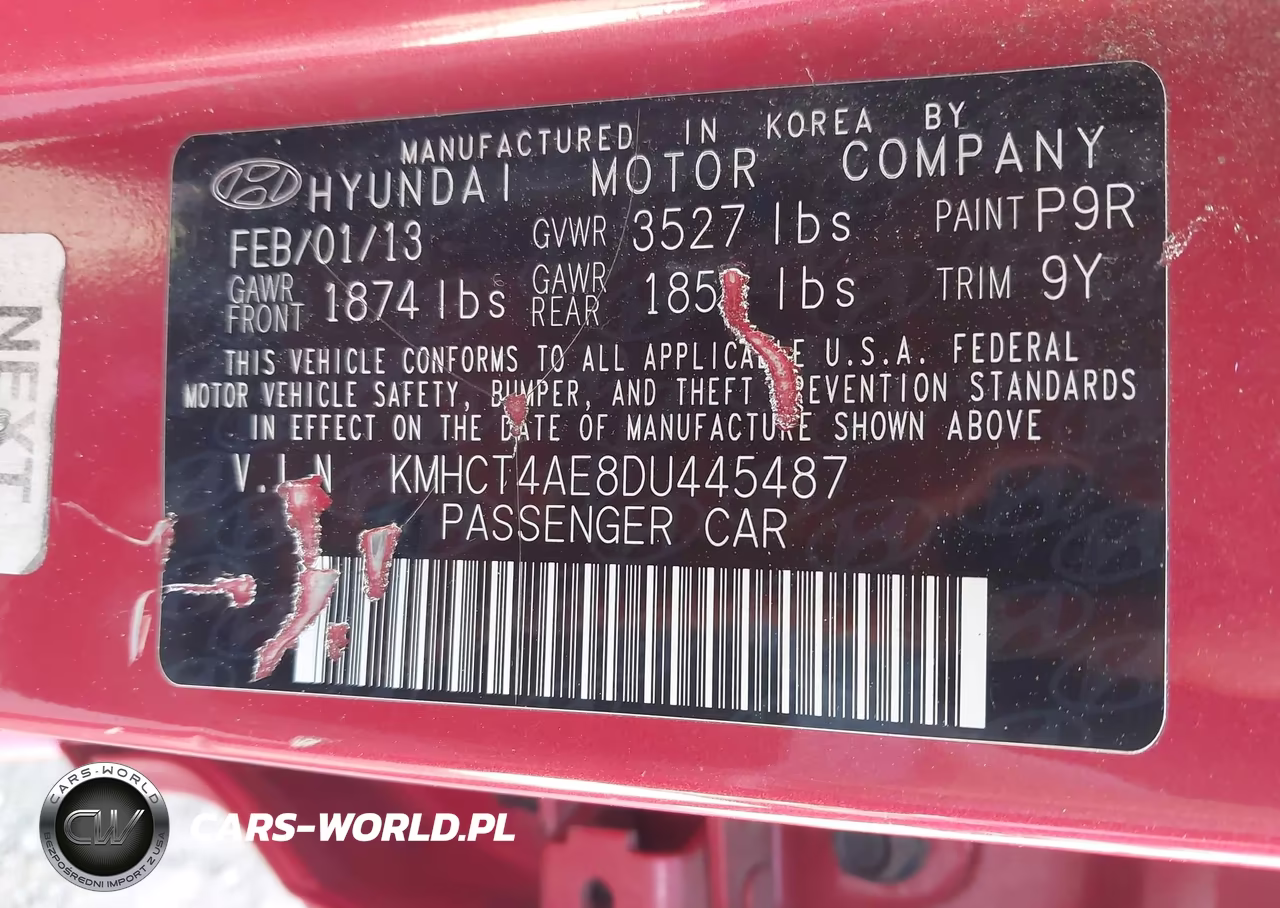 2013 Hyundai Accent Gls VIN:KMHCT4AE8DU445487 - 9