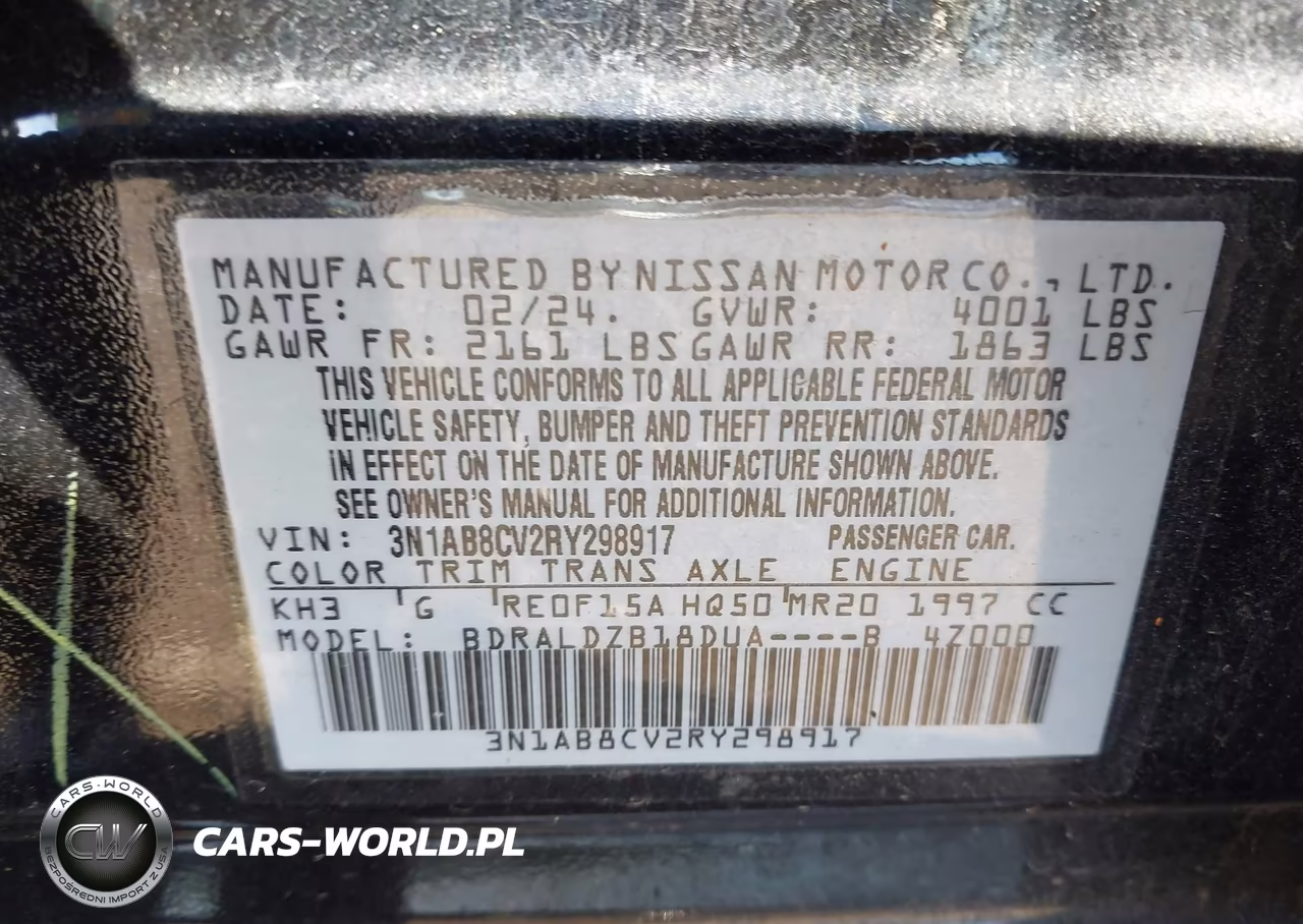 2024 Nissan Sentra Sv Xtronic Cvt VIN:3N1AB8CV2RY298917 - 9