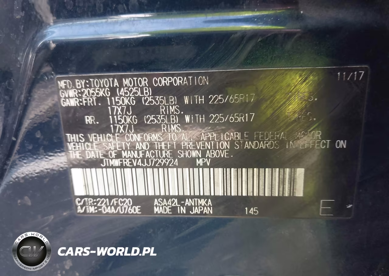 2018 Toyota Rav4 Xle VIN:JTMWFREV4JJ729924 - 17