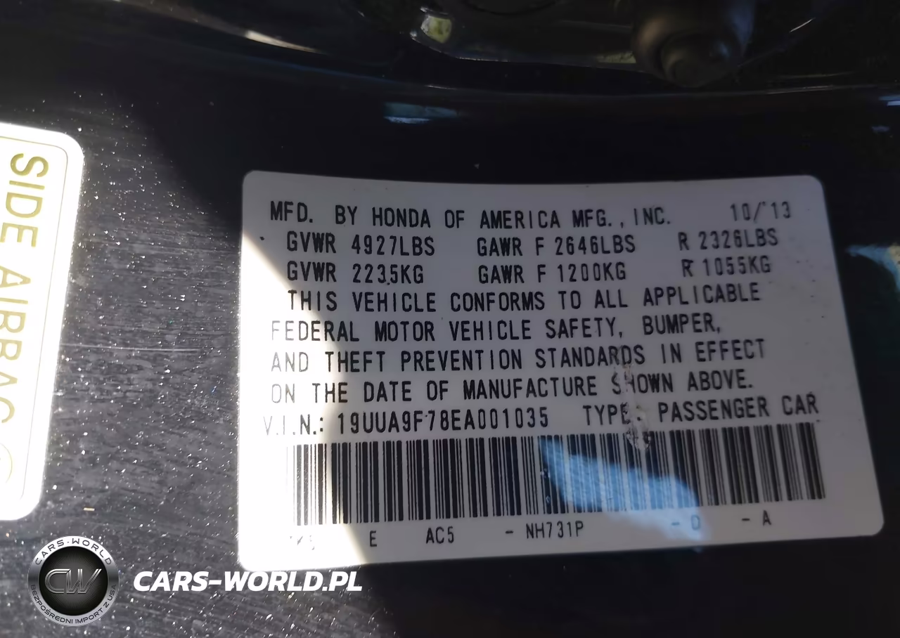 2014 Acura Tl 3.7 VIN:19UUA9F78EA001035 - 9