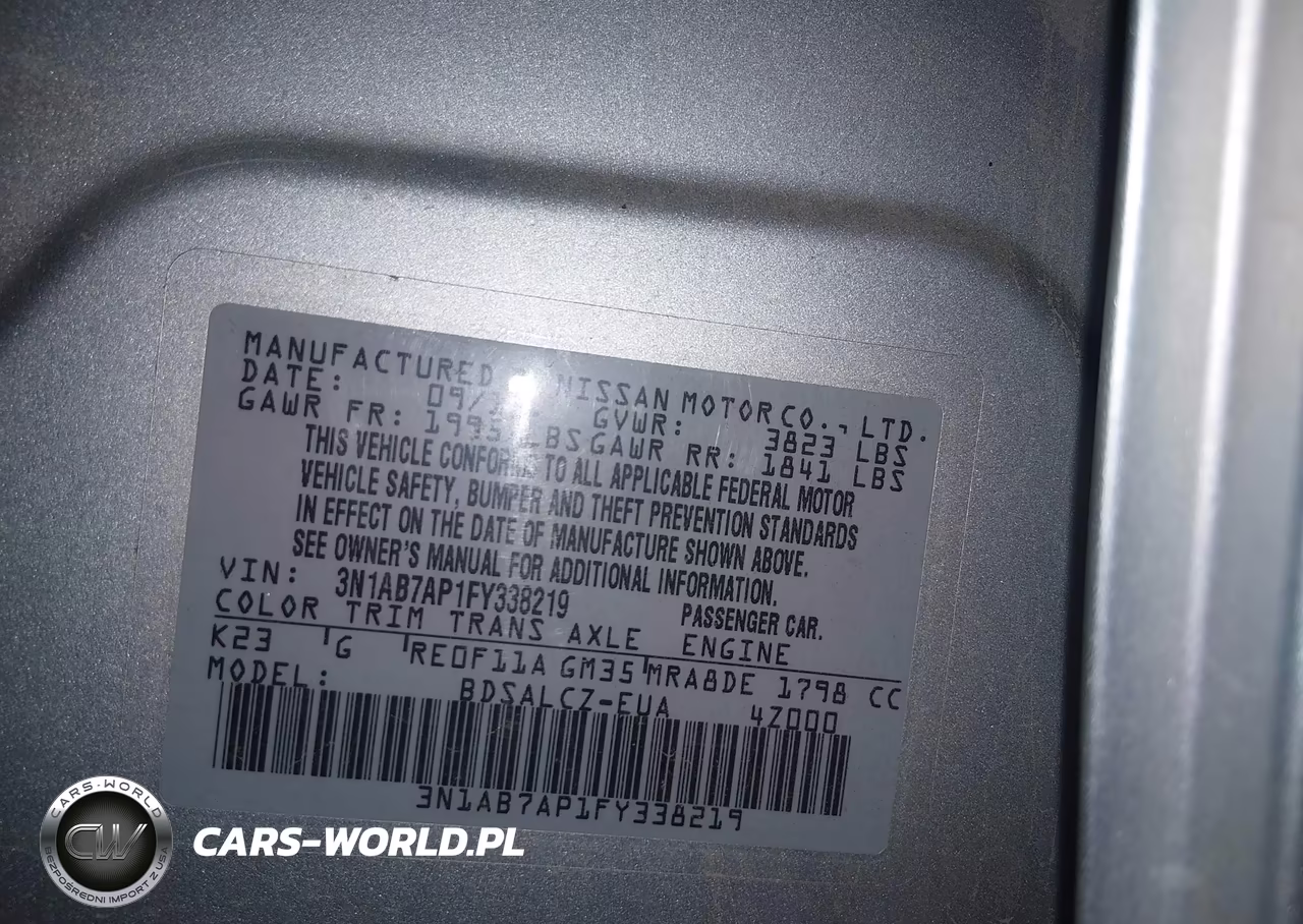 2015 Nissan Sentra S VIN:3N1AB7AP1FY338219 - 9
