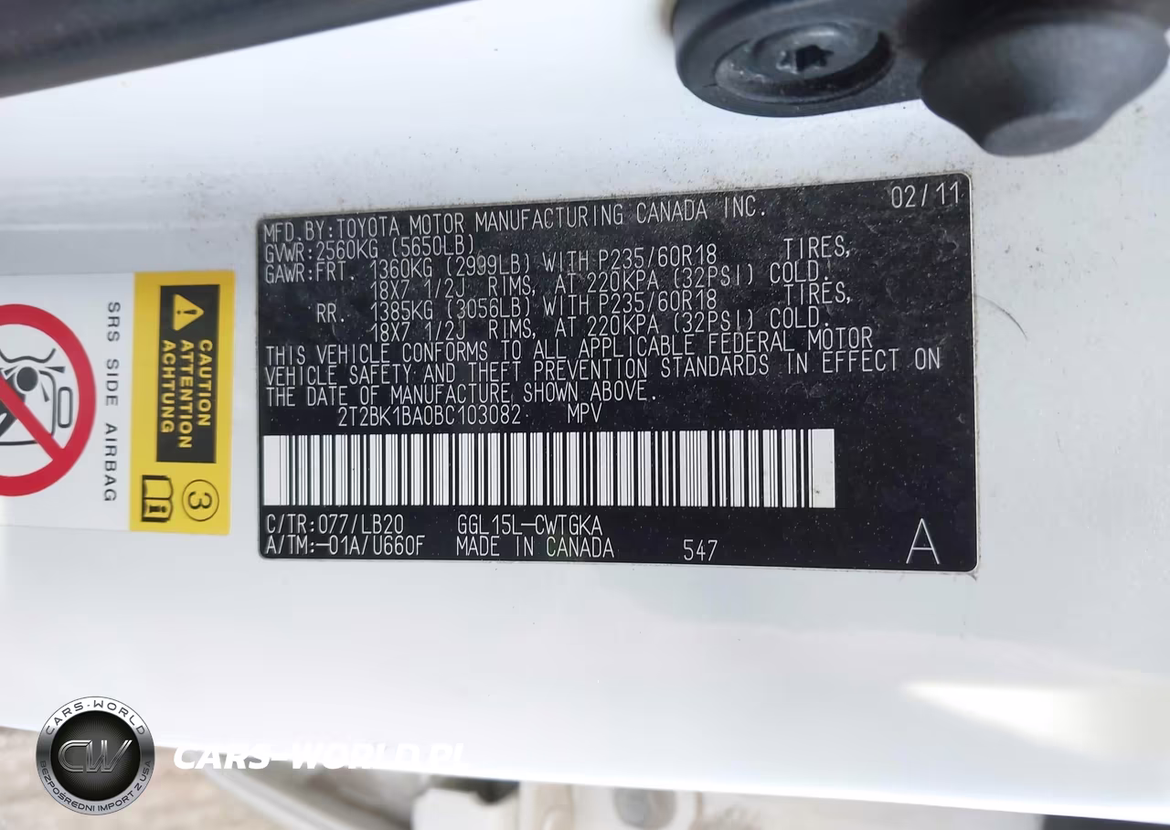 2011 Lexus Rx 350 VIN:2T2BK1BA0BC103082 - 9