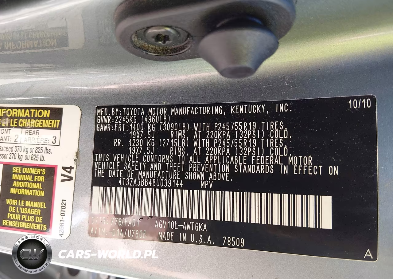 2011 Toyota Venza VIN:4T3ZA3BB4BU039144 - 9