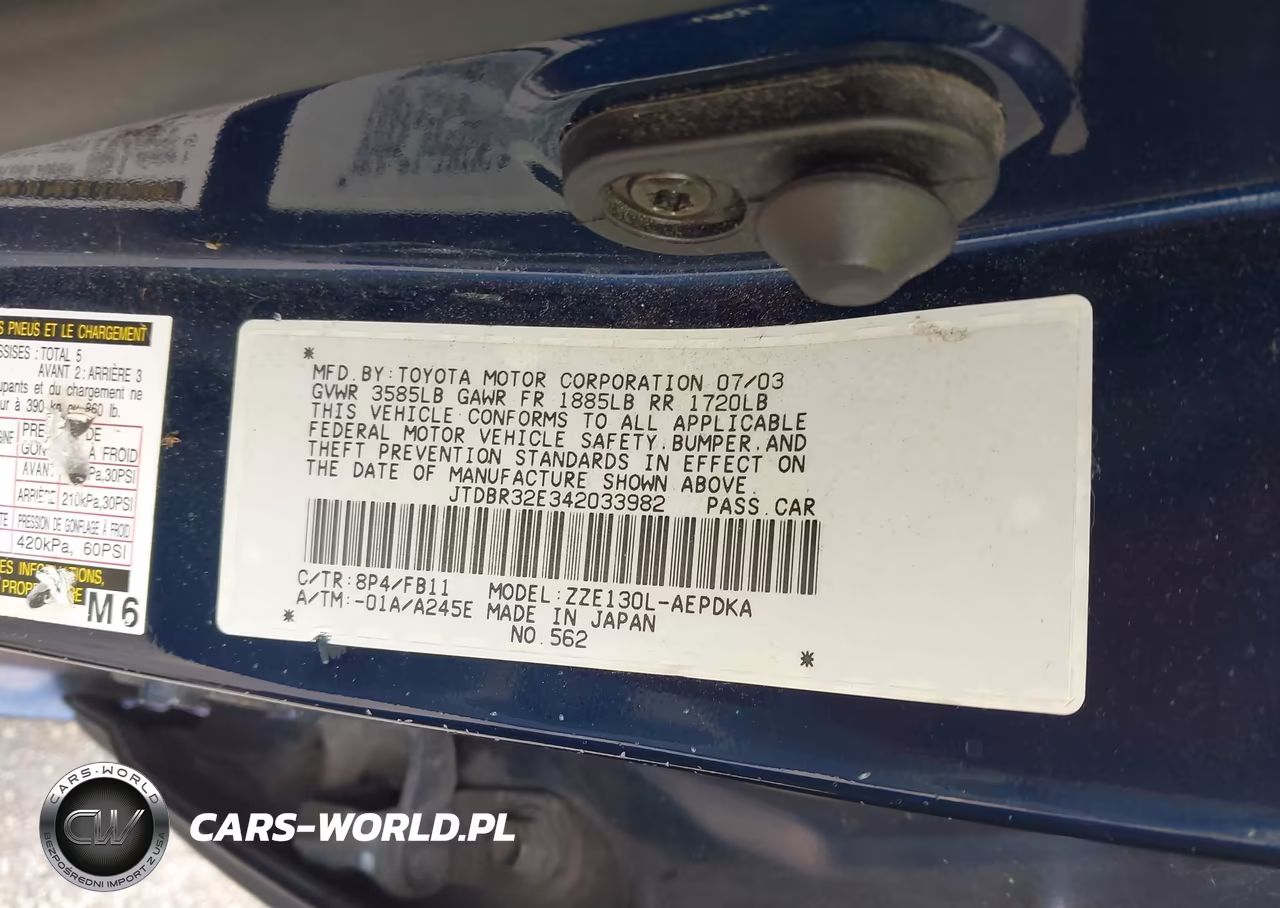2004 Toyota Corolla Ce VIN:JTDBR32E342033982 - 9