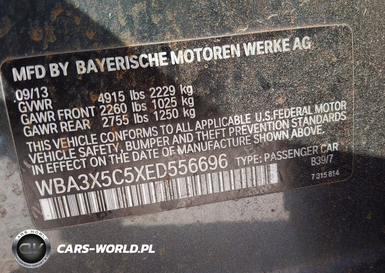 2014 BMW 328I Gran Turismo xDrive VIN:WBA3X5C5XED556696 - 9