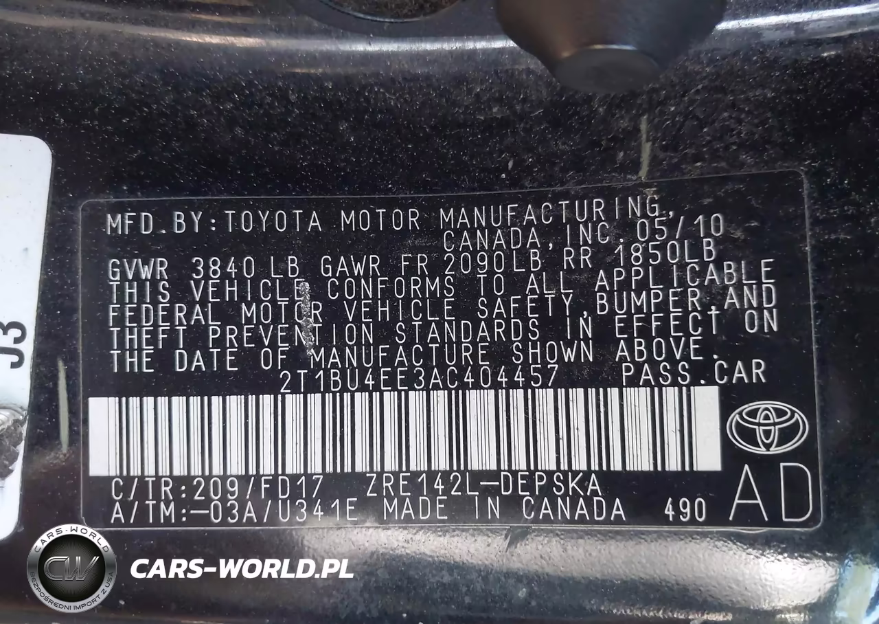 2010 Toyota Corolla S VIN:2T1BU4EE3AC404457 - 9