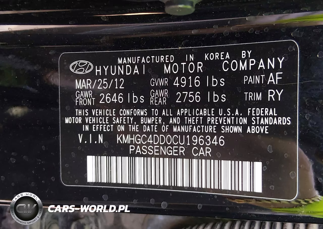 2012 Hyundai Genesis 3.8 VIN:KMHGC4DD0CU196346 - 9