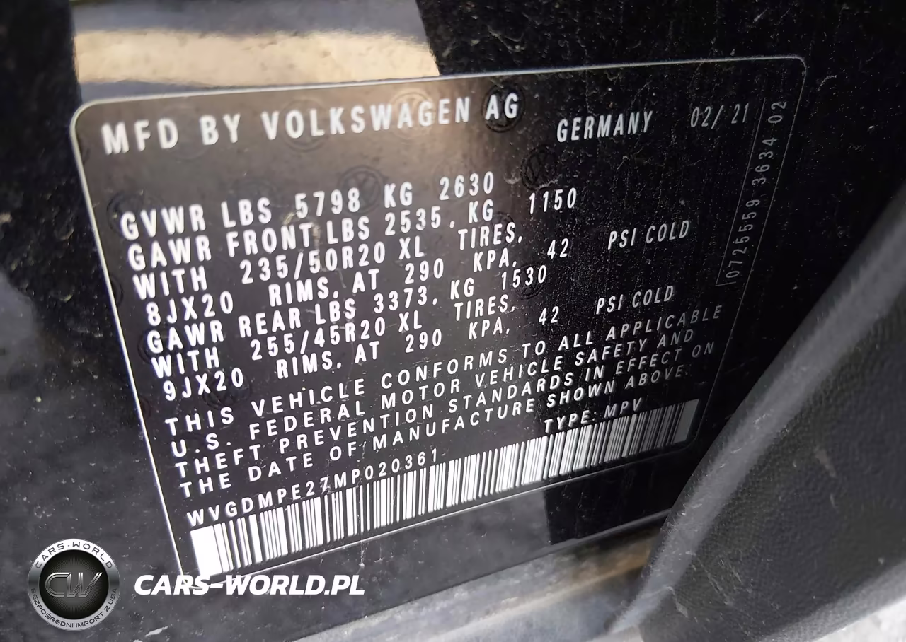 2021 Volkswagen Id.4 1St Edition VIN:WVGDMPE27MP020361 - 9