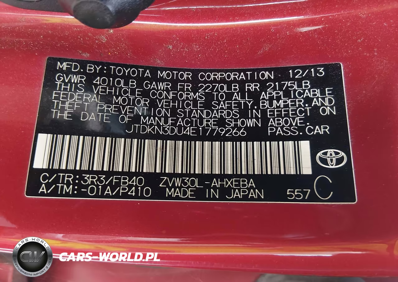 2014 Toyota Prius Two VIN:JTDKN3DU4E1779266 - 9