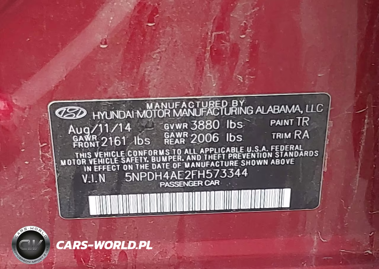2015 Hyundai Elantra Se VIN:5NPDH4AE2FH573344 - 9