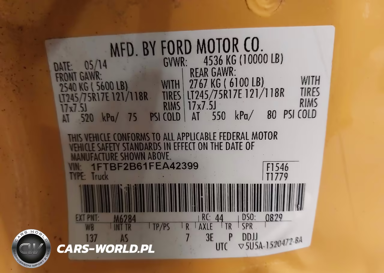 2015 Ford Super Duty F-250 Srw Xl VIN:1FTBF2B61FEA42399 - 9