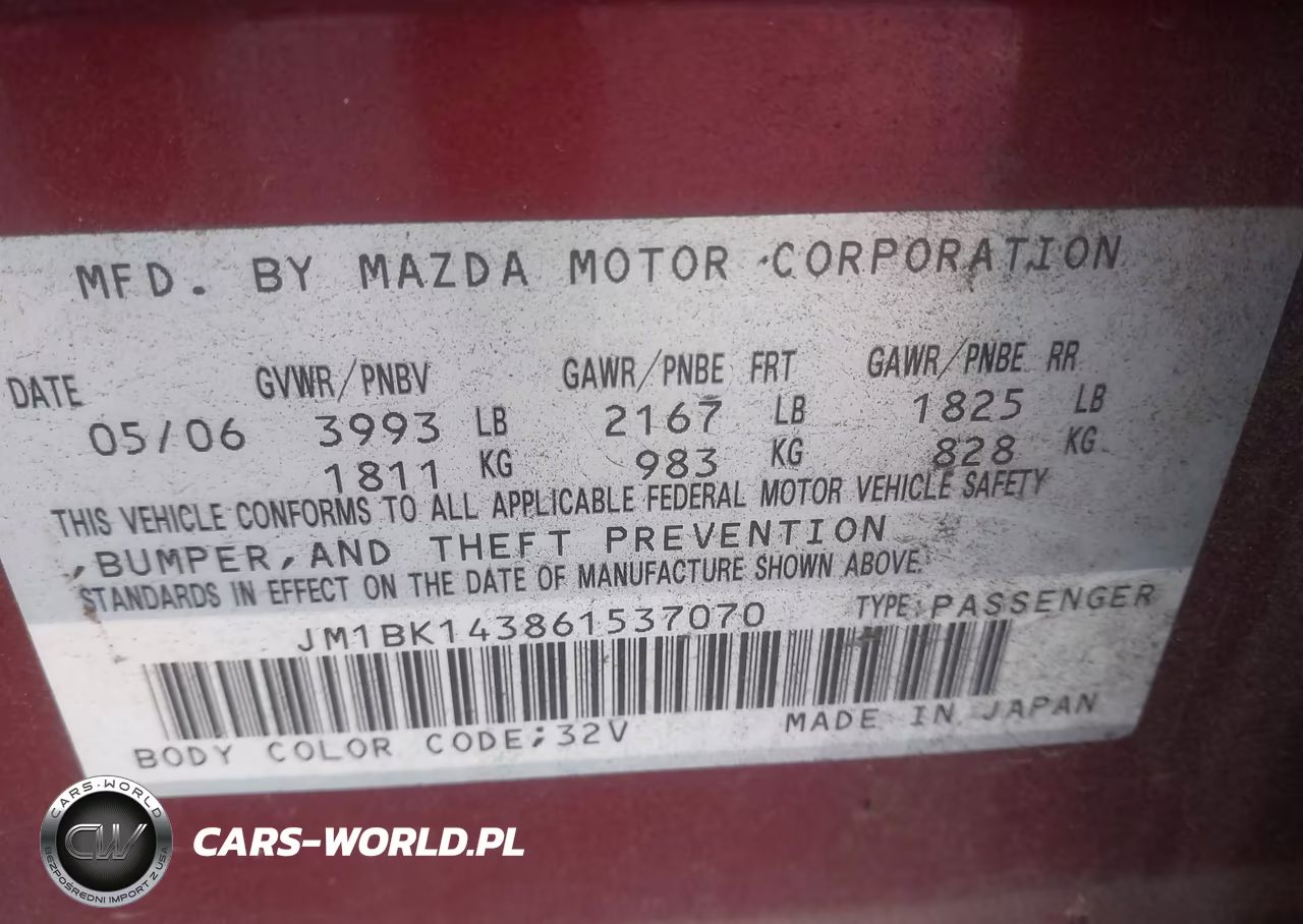 2006 Mazda Mazda3 S VIN:JM1BK143861537070 - 9