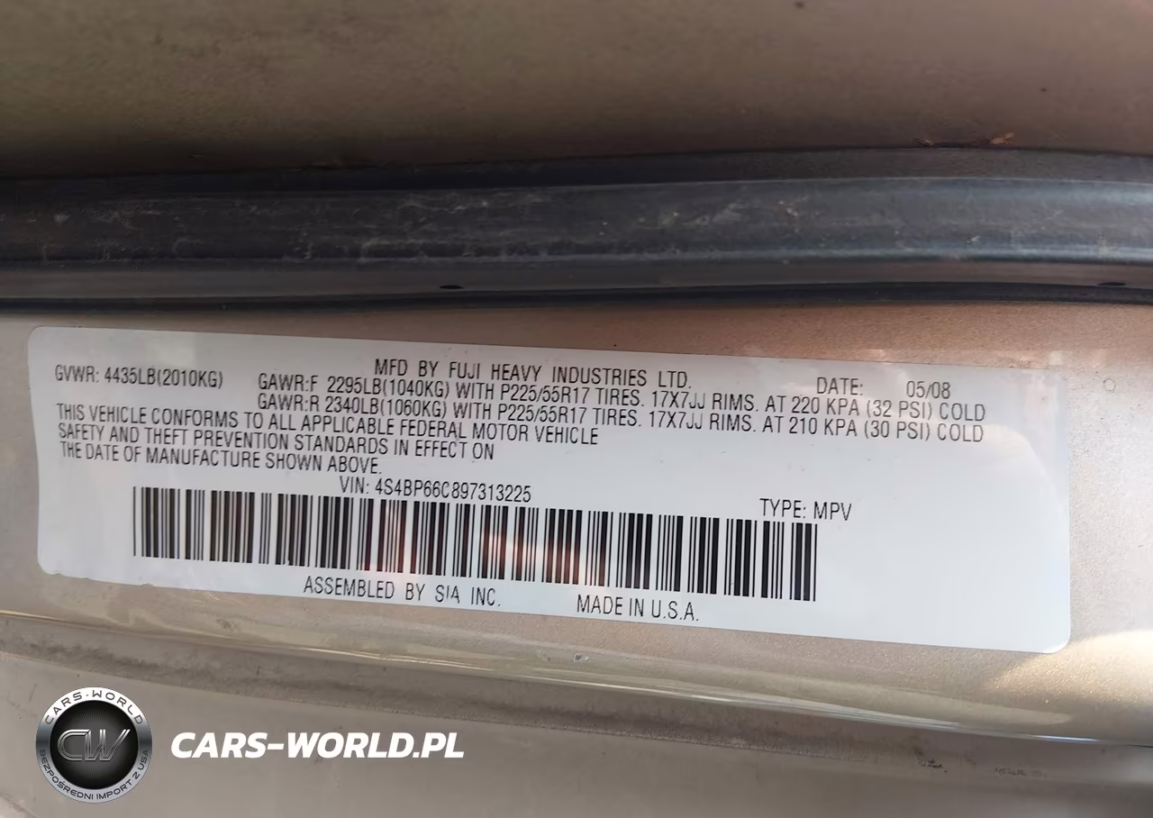 2009 Subaru Outback 2.5I Limited VIN:4S4BP66C897313225 - 9